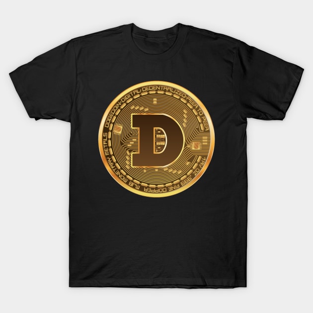 Dogecoin Cryptocurrency T-shirt T-Shirt by bigbot